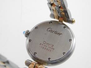 Thumbnail von Cartier Panthère Lady Stahl 18 Karat Gelbgold zwei Streifen Gold im Top Zustand Strammes Band Top Zustand