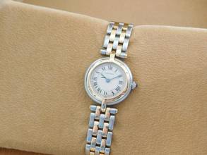 Thumbnail von Cartier Panthère Lady Stahl 18 Karat Gelbgold zwei Streifen Gold im Top Zustand Strammes Band Top Zustand