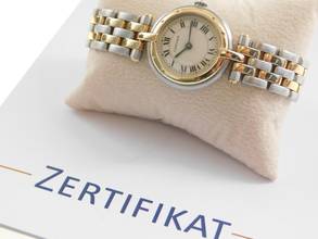 Thumbnail von Cartier Panthère Lady Stahl 18 Karat Gelbgold zwei Streifen Gold im Top Zustand Strammes Band Top Zustand