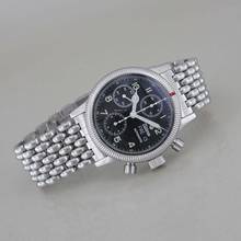 Tutima F2 Pilot Chronograph Automatic Ø 38 mm Stainless Steel Full Set Top Condition