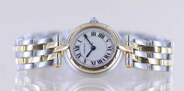 Thumbnail von Cartier Panthère Vendome Lady Stahl / Gold white roman dial Klassiker 2-Rows