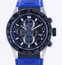 TAG Heuer Carrera Calibre HEUER 01 Date Chronograph Heuer 01 Black Ceramic Steel 45mm Skeleton B+P