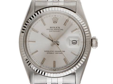  Rolex Datejust 36 Ref.1601 Bj.1977 Box&Beschreibung sehr gut Vintage Datejust Stahl 18kt Weißgold open 6/9 