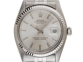 Rolex Datejust 36 Ref.1601 Bj.1977 Box&Beschreibung sehr gut Vintage Datejust Stahl 18kt Weißgold open 6/9 