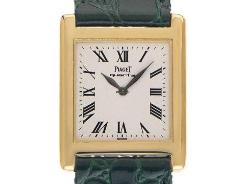  Piaget Tank Ref.70800 1988 original Box sehr gut Vintage Tank 18kt Gelbgold 28g 
