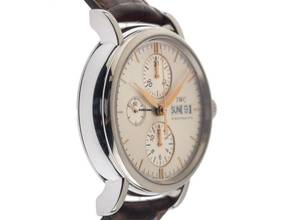 Thumbnail von IWC Portofino Chronograph Day Date Ref.IW378302 2010 Full Set original Vintage unpolished Portofino Day Date Chronograph crocodile leather folding clasp