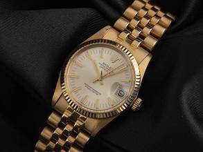 Thumbnail von Rolex Datejust 31 Medium Ref.6827 Bj.1979 Box&Beschreibung sehr gut Vintage Datejust Medium 18kt Gelbgold open 6/9