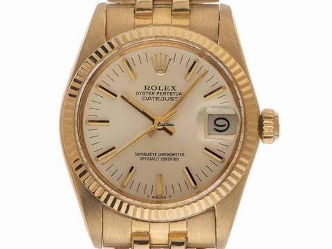  Rolex Datejust 31 Medium Ref.6827 Bj.1979 Box&Beschreibung sehr gut Vintage Datejust Medium 18kt Gelbgold open 6/9 