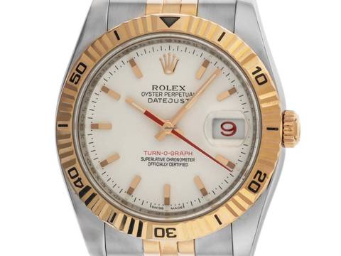  Rolex Datejust Turn-O-Graph Turn-O-Graph Ref.116261 Bj.2003 Box&Beschreibung sehr gut Vintage Datejust Turn-O-Graph Red Date 