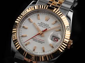 Thumbnail von Rolex Datejust Turn-O-Graph Turn-O-Graph Ref.116261 Bj.2003 Box&Beschreibung sehr gut Vintage Datejust Turn-O-Graph Red Date