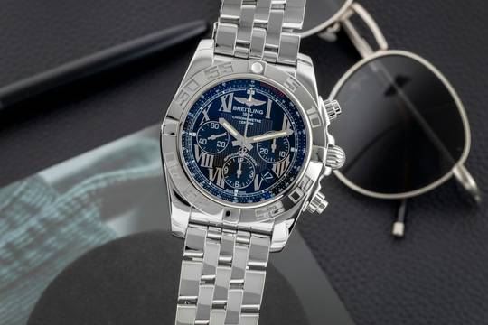 Breitling Chronomat 44 Chronograph Stahl Automatik Ref. AB011012/BD89 B&P 2017 