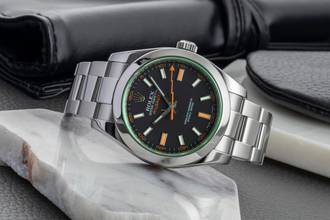 Thumbnail von Rolex Milgauss stainless steel automatic men's watch ref. 116400GV
