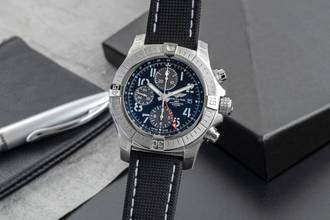 Breitling Avenger Chronograph GMT 45 Steel Automatic Ref. A24315101B1X1 B&P New