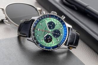 Thumbnail von Breitling Navitimer 1 B01 Chronograph 43 Green Steel Automatic Ref. AB0138241L1P1