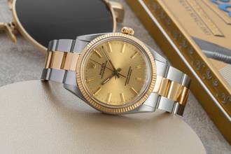 Thumbnail von Rolex Oyster Perpetual 34 Stahl / Gold Automatik Herrenuhr Ref. 1005 Klassiker