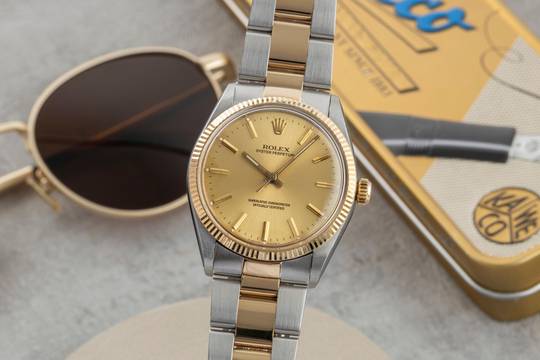  Rolex Oyster Perpetual 34 Stahl / Gold Automatik Herrenuhr Ref. 1005 Klassiker 