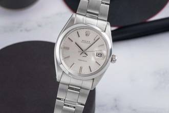 Thumbnail von Rolex Oysterdate Precision Silver Dial Stahl Handaufzug Herrenuhr Ref. 6694 Vintage
