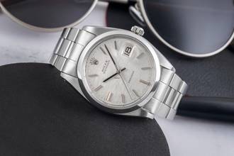 Thumbnail von Rolex Oysterdate Precision Silver Dial Stahl Handaufzug Herrenuhr Ref. 6694 Vintage
