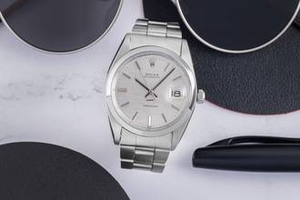 Thumbnail von Rolex Oysterdate Precision Silver Dial Stahl Handaufzug Herrenuhr Ref. 6694 Vintage