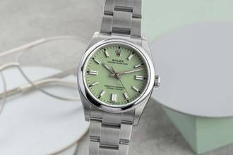Rolex Oyster Perpetual 36 Pistachio Steel Automatic Men's Watch Ref. 126000 B&P 2025