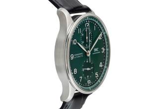 Thumbnail von IWC Portugieser Chronograph Green Dial Steel Automatic Men's Watch Ref. IW371615