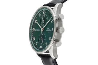 Thumbnail von IWC Portugieser Chronograph Green Dial Steel Automatic Men's Watch Ref. IW371615