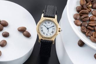 Thumbnail von Cartier Santos Ronde Octagon Lady 18K (0,750) Gold Automatik Damenuhr Ref. 2969