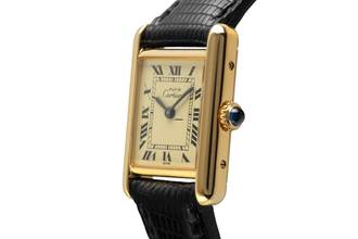 Thumbnail von Cartier Tank Must de Cartier PM Ivory Dial 925 Silver Hand-Wound Ladies' Watch