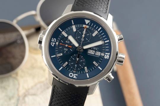  IWC Aquatimer Chronograph Cousteau Chronograph Stahl Automatik Herren Ref. IW376805 B&P 