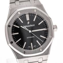 Thumbnail von Audemars Piguet Royal Oak Selfwinding Steel 41 Black – 15400ST.OO.1220ST.01 – like NEW – 2016 Full Set