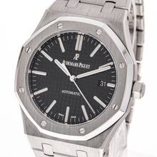 Thumbnail von Audemars Piguet Royal Oak Selfwinding Steel 41 Black – 15400ST.OO.1220ST.01 – like NEW – 2016 Full Set
