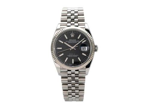  Rolex Datejust 36 Oystersteel / Weißgold 126234 Schwarz Jubile 