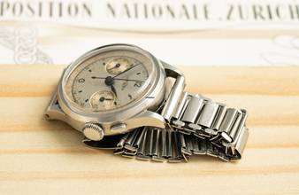  Lemania 28,9 CHRONOGRAPH FOR THE 1939 NATIONAL EXHIBITION IN ZURICH RARE VINTAGE 