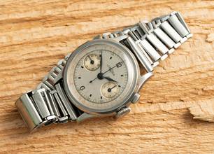 Thumbnail von Lemania 28,9 CHRONOGRAPH FOR THE 1939 NATIONAL EXHIBITION IN ZURICH RARE VINTAGE