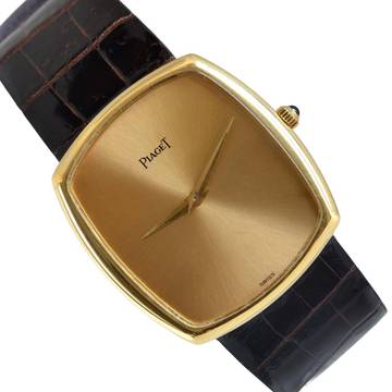  Piaget Emperador 9741 Cushion ultra-thin champagne dial yellow gold 18KT 