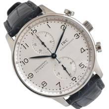  IWC Portuguese IW3714 chronograph silver dial Full Set 2004 