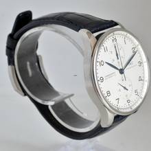 Thumbnail von IWC Portuguese IW3714 chronograph silver dial Full Set 2004