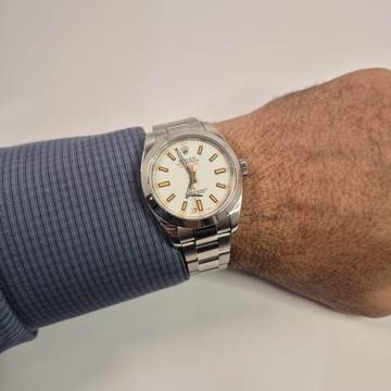  Rolex Milgauss White Dial 40mm Automático Completo 