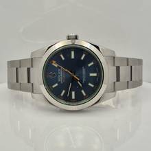 Thumbnail von Rolex Milgauss Blue Dial Green Sapphire 40mm Automatic Complete