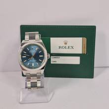Thumbnail von Rolex Milgauss Blue Dial Green Sapphire 40mm Automatic Complete