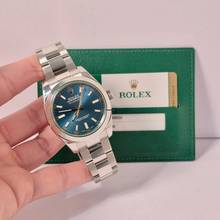 Thumbnail von Rolex Milgauss Blue Dial Green Sapphire 40mm Automatic Complete