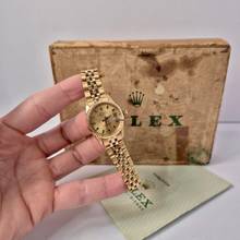 Thumbnail von Rolex Oyster Perpetual Lady Date Vintage Full Gold 26mm Automático Completo
