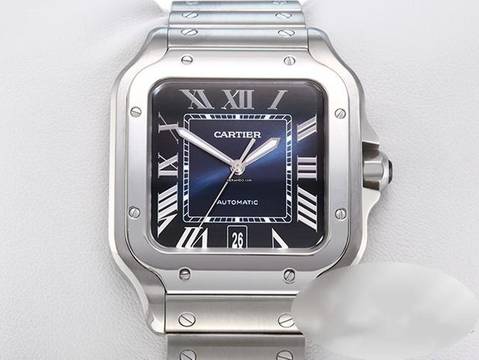  Cartier Santos Grosses Modell Wssa0030 2022 Edelstahl Automatik Herren Stahl Steel Blue Dial 