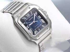 Thumbnail von Cartier Santos Grosses Modell Wssa0030 2022 Edelstahl Automatik Herren Stahl Steel Blue Dial