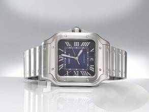 Thumbnail von Cartier Santos Grosses Modell Wssa0030 2022 Edelstahl Automatik Herren Stahl Steel Blue Dial