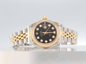 Thumbnail von Rolex Lady-Datejust Edelstahl Gelbgold 750 1996 Diamanten Automatik Stainless Steel 18kt Yellow Gold Jubilé-band Chronometer Oyster Black Dial
