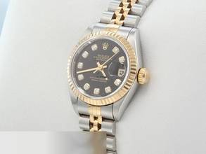 Thumbnail von Rolex Lady-Datejust Edelstahl Gelbgold 750 1996 Diamanten Automatik Stainless Steel 18kt Yellow Gold Jubilé-band Chronometer Oyster Black Dial