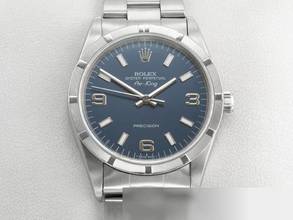  Rolex Air King 34mm Edelstahl Automatik 14010 1997 Stahl Damen Herren Stainless Steel Oyster-band Blue Dial 
