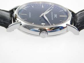 Thumbnail von IWC Portofino Automatic men's watch 39mm with crocodile strap and folding clasp, top condition, original strap and clasp