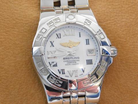  Breitling Starliner Galactic 30 mit Perlmuttzifferblatt im Top Zustand Mid Size langes Band im Best Zustand 30 mm ohne Krone 